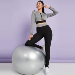 Yoga Quick-Drying Suit Fitness Zipper Running Hollowed-Out Sports Set