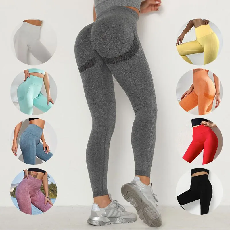 Yoga Three Colors Elasticity Seamless Fitness Smiling Face Sports Leggings