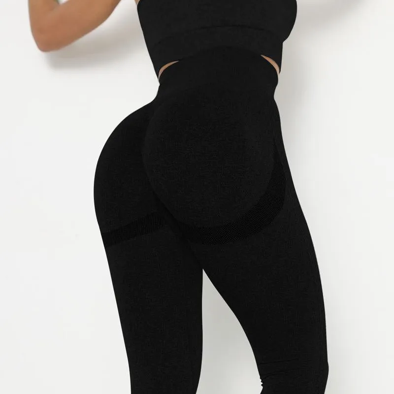 Yoga Three Colors Elasticity Seamless Fitness Smiling Face Sports Leggings