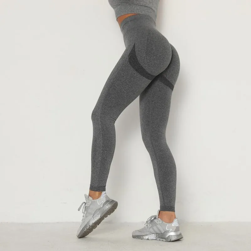 Yoga Three Colors Elasticity Seamless Fitness Smiling Face Sports Leggings