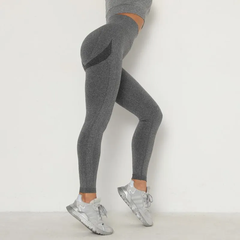 Yoga Three Colors Elasticity Seamless Fitness Smiling Face Sports Leggings