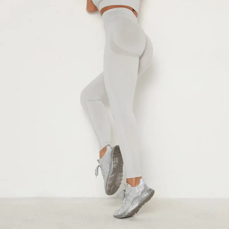 Yoga Three Colors Elasticity Seamless Fitness Smiling Face Sports Leggings