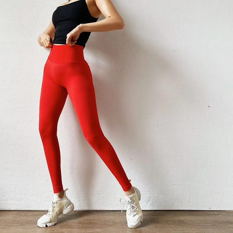 Yoga Three Colors Elasticity Seamless Fitness Smiling Face Sports Leggings